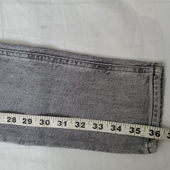 Agolde Nico highrise slim grey silver stretched button fly jeans size 23 - Picture 13 of 16